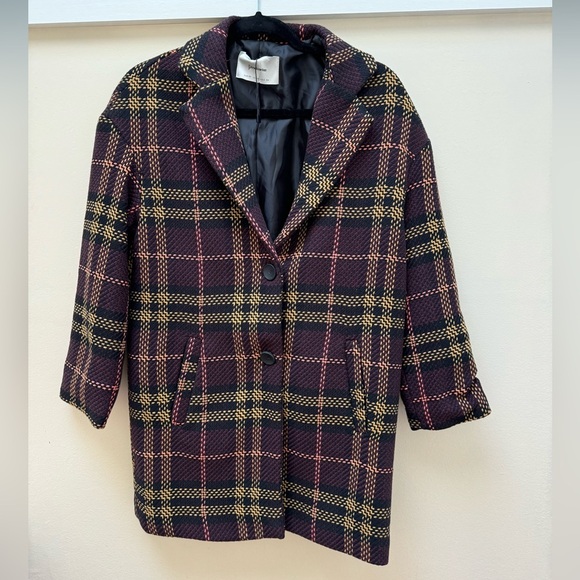 Stradivarius plaid coat - Picture 1 of 6